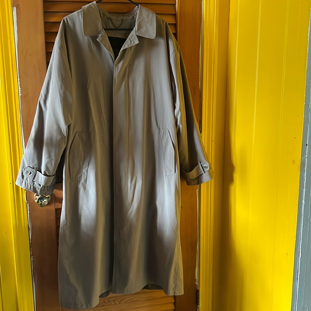 Orvis Large trenchcoat w removable wool blend liner